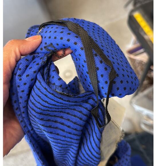 vintage Kings Row dress, likely from the 80s purple black polka dot size 9/10 - Picture 7 of 9